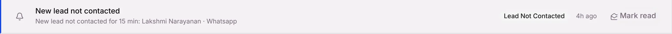 A notification row with the Mark read button
